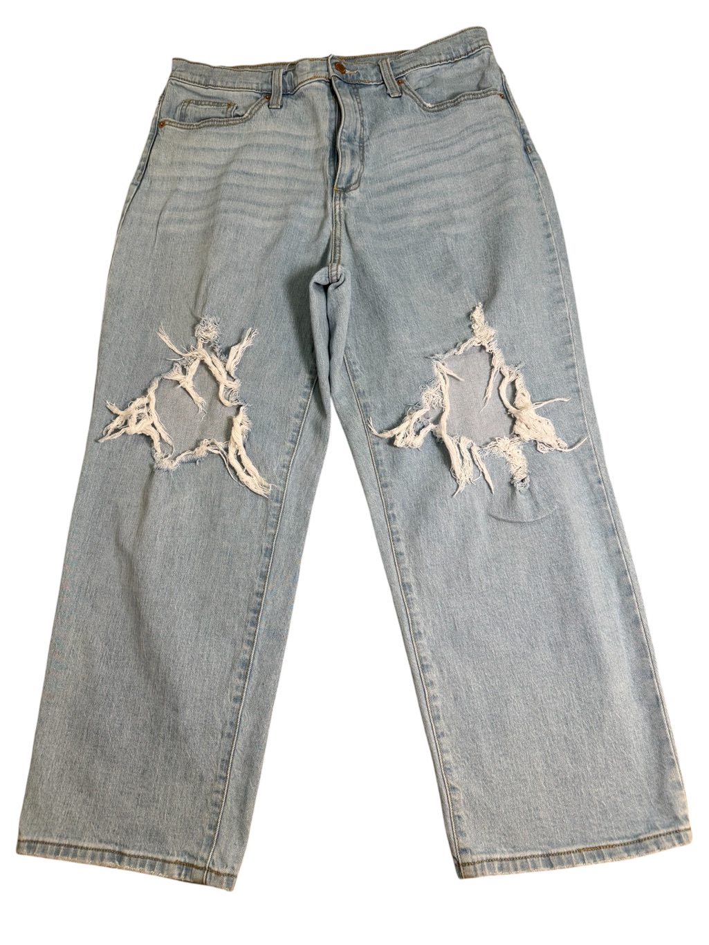 Universal Thread Light Wash Distressed Wide Leg Jeans